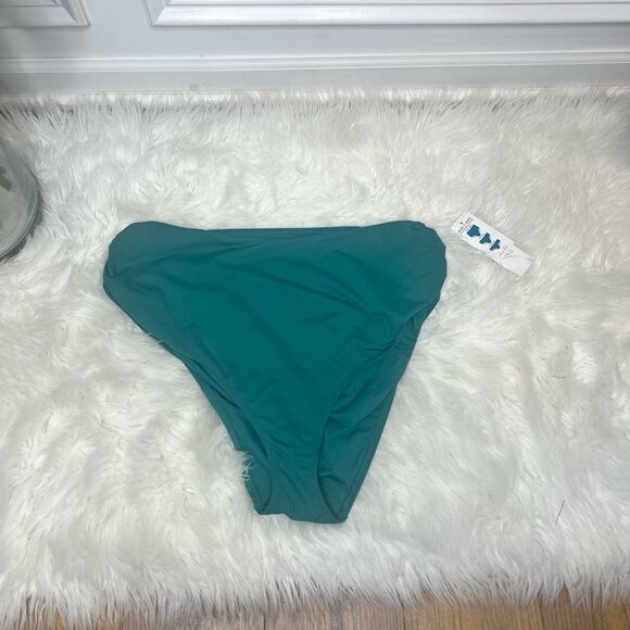 NWT Anne Cole Convertible High Waist Shirred Swim Bottom - Picture 4 of 6